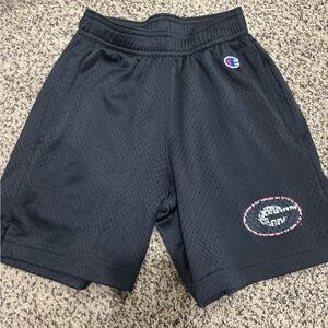 Boys Champion Black Mesh Athletic Shorts UGA Collegiate